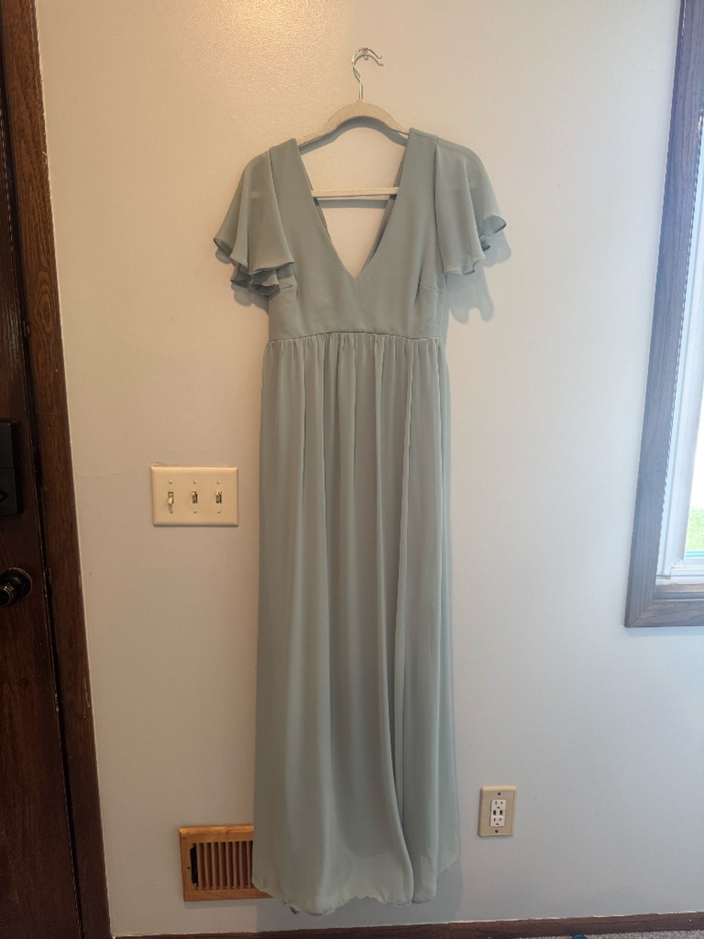 Birdy Grey Hannah Empire Dress – Chiffon Sage – Women's Medium